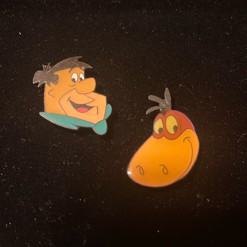 1994 Flintstones Dino & Fred Button Covers-Hanna Barbarra